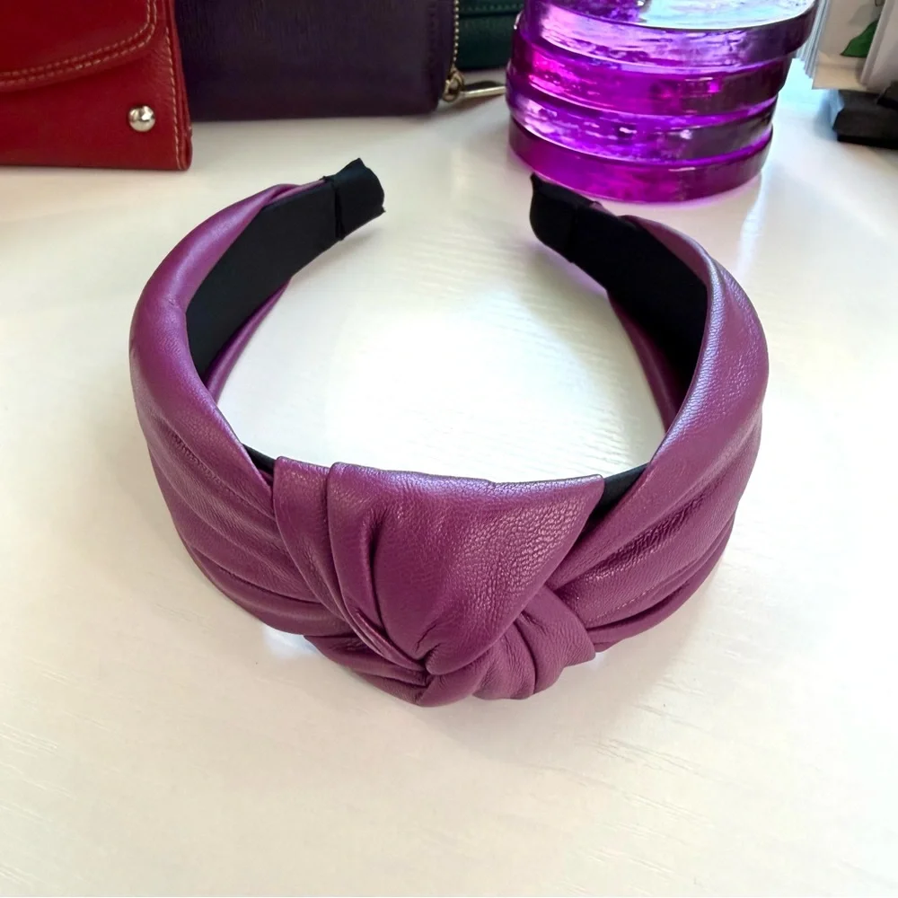 Victorian Floral Yellow, Purple & Pearl Headband Set